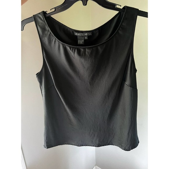 LAFAYETTE 148 New York Womens Black Sleeveless Silk shirt/top/ blouse Si… - Picture 12 of 13